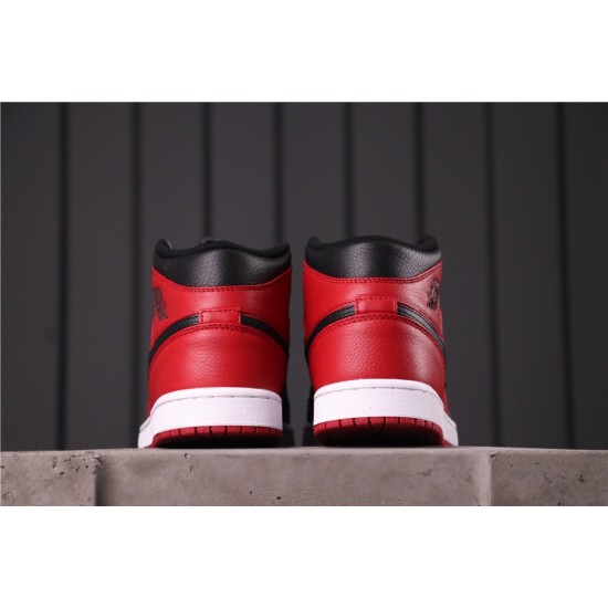 Air Jordan 1 Mid 554724-610 Red Black