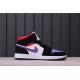 Air Jordan 1 Mid "What the" 852542-005 Black White Purple