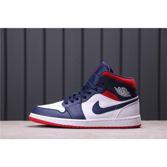 Air Jordan 1 Mid "USA" 852542-104 Modrá Bílá