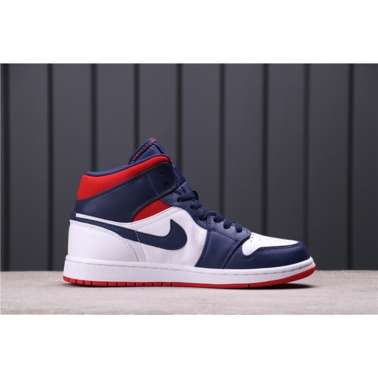 Air Jordan 1 Mid "USA" 852542-104 Modrá Bílá