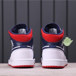 Air Jordan 1 Mid "USA" 852542-104 Modrá Bílá