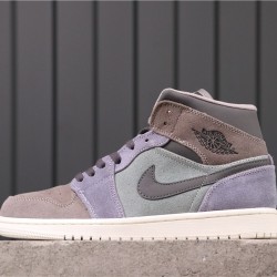 Air Jordan 1 Mid 852542-203 Šedá Fialová Hnědá