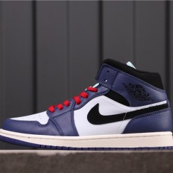 Air Jordan 1 Mid 852542-400 Fialová Bílá Černá