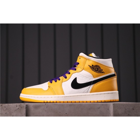 Air Jordan 1 Mid "Lakers" 852542-700 žlutá Bílá černá