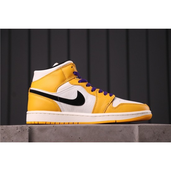 Air Jordan 1 Mid "Lakers" 852542-700 žlutá Bílá černá