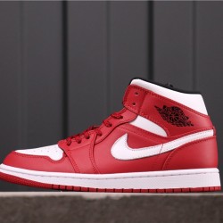 Air Jordan 1 Mid "Gym Red" 554724-605 červená Bílá