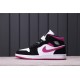 Air Jordan 1 Mid "White Black Pink" BQ6472-005 Černá Bílá Fialová