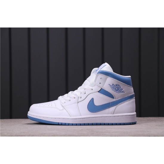 Air Jordan 1 Mid "UNC" BQ6472-114 Bílá Modrá