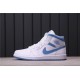 Air Jordan 1 Mid "UNC" BQ6472-114 Bílá Modrá