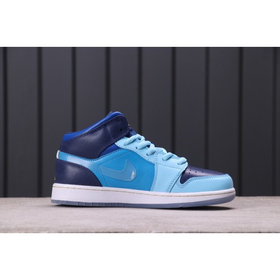 Air Jordan 1 Mid "FLY Blue" BV7446-400 Modrý