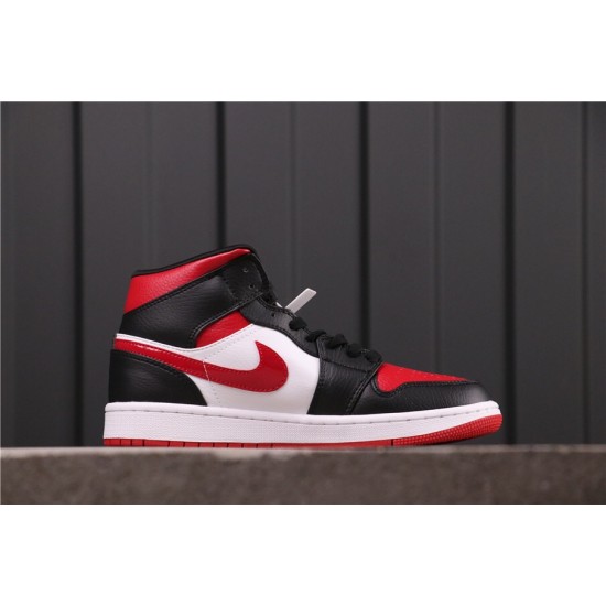 Air Jordan 1 Mid "Bred Toe" 554724-066 černá Bílá červená