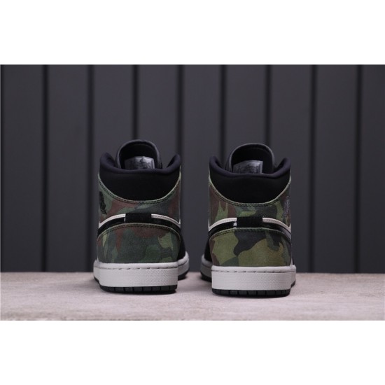 Air Jordan 1 Mid "CAMO" CW5490-001 černá Bílá Zelená