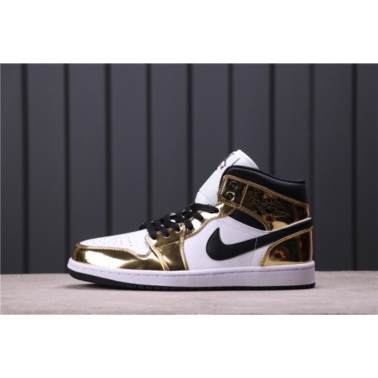 Air Jordan 1 Mid "Metallic Gold" DC1419-700 Zlato Bílá