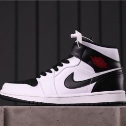 Air Jordan 1 Mid "Reverse Black" Toe BQ6472-101 Černá Bílá