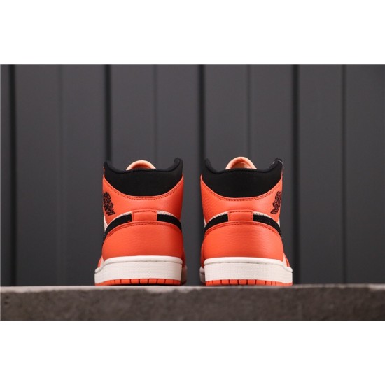 Air Jordan 1 Mid SE BQ6931-800 Oranžová Bílá černá