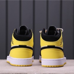 Air Jordan 1 Mid SE "Yellow Toe" 852542-071 Žlutá Bílá Černá