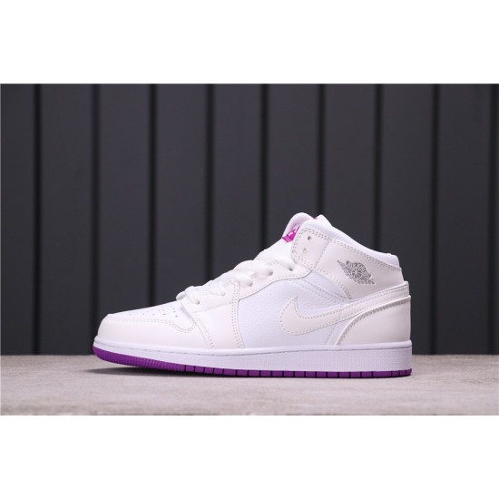 Air Jordan 1 Mid "Sanded Purple" 555112-ID Bílá Fialová