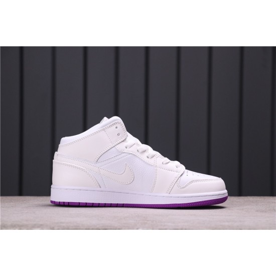 Air Jordan 1 Mid "Sanded Purple" 555112-ID Bílá Fialová