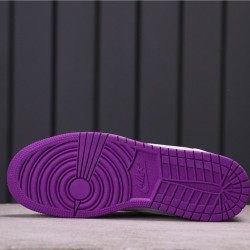 Air Jordan 1 Mid "Sanded Purple" 555112-ID Bílá Fialová