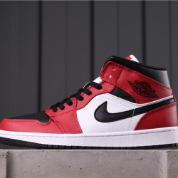 Air Jordan 1 Mid “Chicago Black Toe” 554724-069 Red černá Bílá