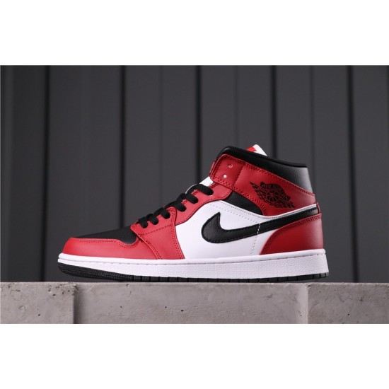 Air Jordan 1 Mid “Chicago Black Toe” 554724-069 Red černá Bílá