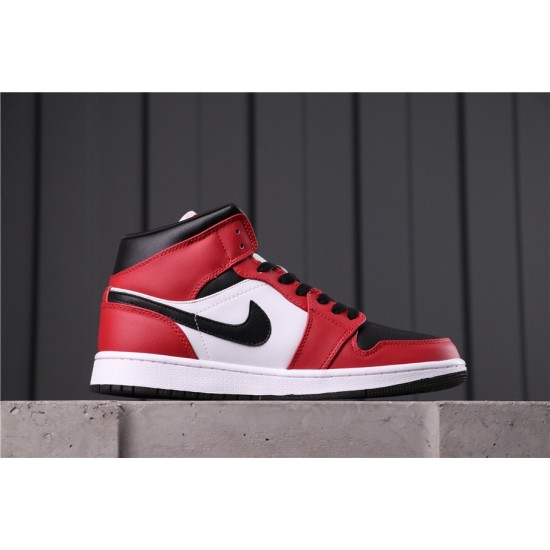 Air Jordan 1 Mid “Chicago Black Toe” 554724-069 Red černá Bílá