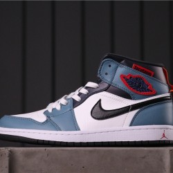 Facetasm x Air Jordan 1 Mid "Fearless" CU2802-100 Modrá Bílá černá