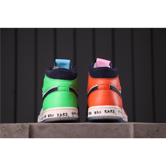 Melody Ehsani x Air Jordan 1 Mid "Fearless" CQ7629-100 Zelená Bílá Modrá