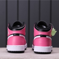 Dámské Air Jordan 1 Mid "Pink Sicle" 555112-002 Růžová černá