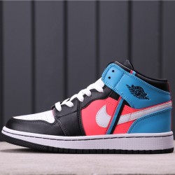 Dámské Air Jordan 1 Mid "Game Time" CV4891-001 Černá Modrý Bílý