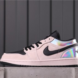 Air Jordan 1 Mid "Iridescent" BQ3043-602 Pink Black