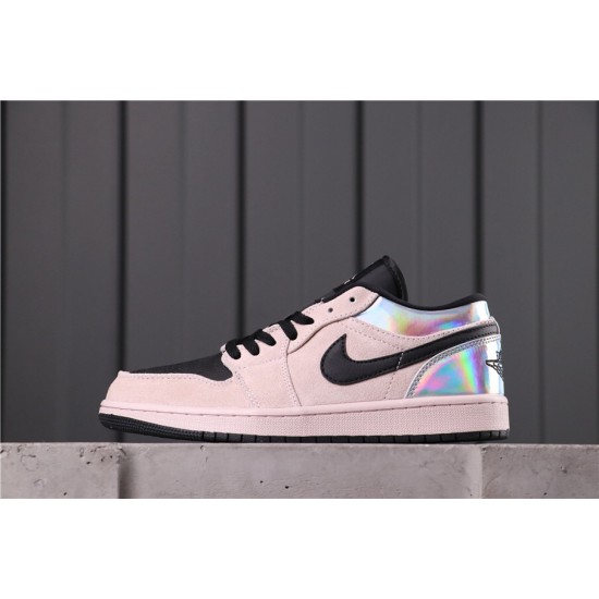 Air Jordan 1 Mid "Iridescent" BQ3043-602 Pink Black