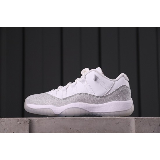 Air Jordan 11 Low "Metallic Silver" AH0715-100 White Grey