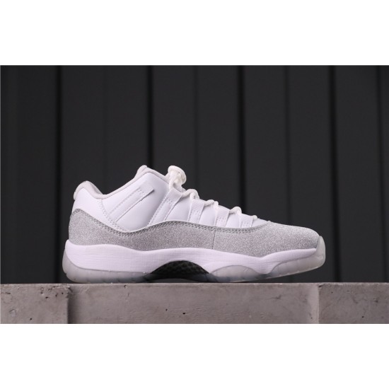 Air Jordan 11 Low "Metallic Silver" AH0715-100 White Grey