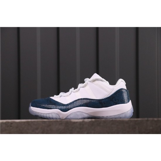 Air Jordan 11 Low "Navy Blue Snakeskin" CD6846-102 Bílá Modrá