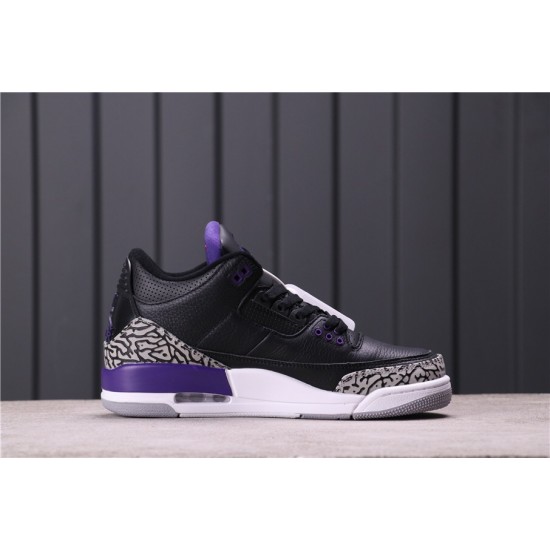 Air Jordan 3 "Court Purple" CT8532-050 Black Purpole