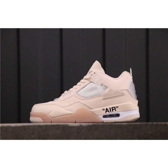 OFF-WHITE x Air Jordan 4 "Sail" SP CV9388-100 Růžová Bílá