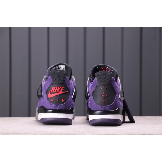 Travis Scott x Air Jordan 4 "Purple" 308497-510 Purple Black