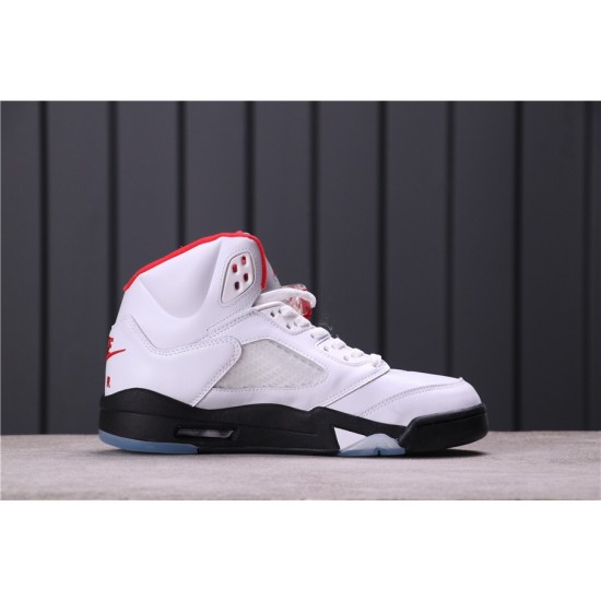 Air Jordan 5 "Fire Red" DA1911-102 White Red Black