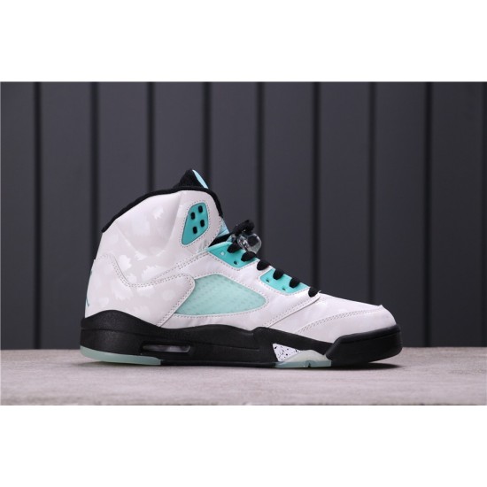 Air Jordan 5 "Island Green" CN2932-100 White Blue Black