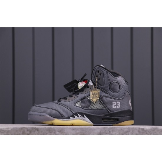 OFF-WHITE x Air Jordan 5 "Oregon Ducks" CT8480-001 šedá černá žlutá