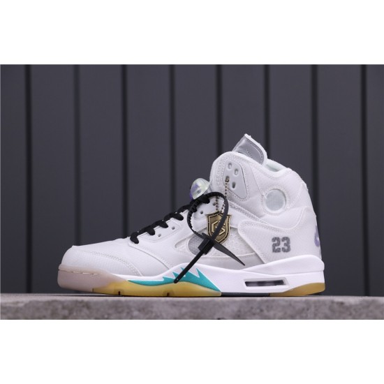 OFF-WHITE x Air Jordan 5 CT8480-105 White Yellow