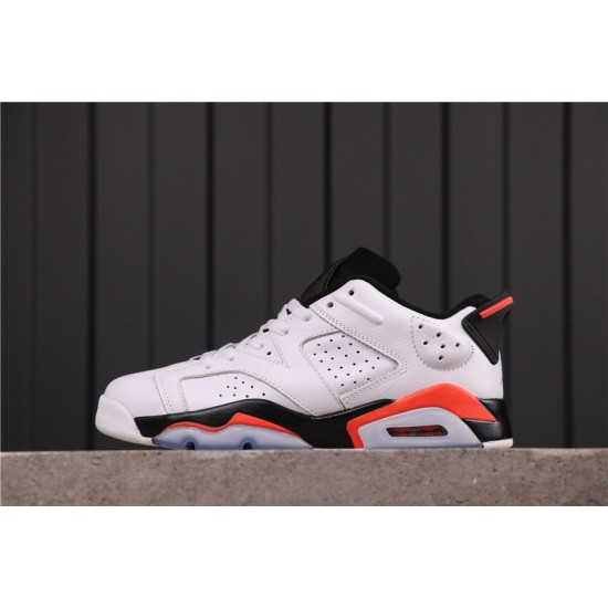 Air Jordan 6 Low "White Infrared" 304401-123 White Black