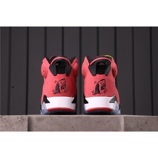 Air Jordan 6 x Aleali May CT4954-116 červená Bílá