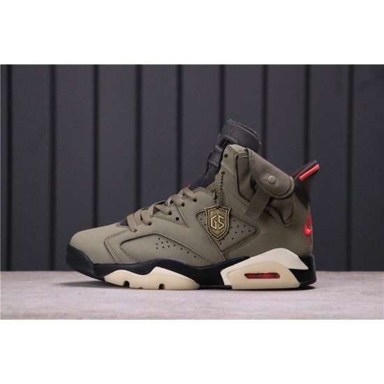 Travis Scott x Air Jordan 6 "Medium Olive" CN1084-200 vojenská Zelená Černá