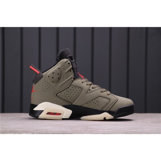 Travis Scott x Air Jordan 6 "Medium Olive" CN1084-200 vojenská Zelená Černá