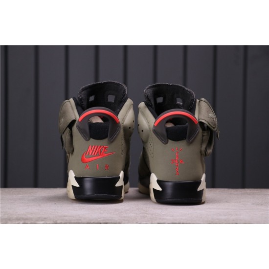 Travis Scott x Air Jordan 6 "Medium Olive" CN1084-200 vojenská Zelená Černá