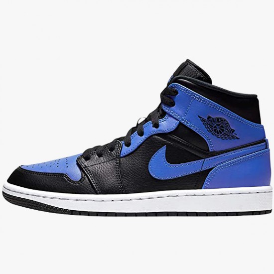 Dámské/Pánské Nike Jordan 1 Mid Hyper Royal Tumbled Leather 554724-077 obuv