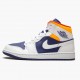 Dámské/Pánské Nike Jordan 1 Mid Royal Blue Laser Orange 554724-131 obuv