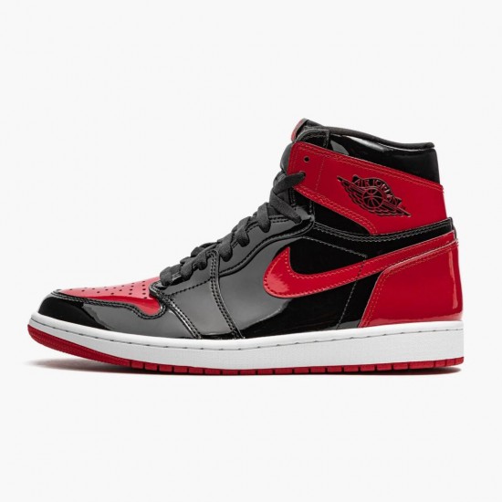 Pánské Nike Jordan 1 Retro High OG Patent Bred Red 555088-063 obuv